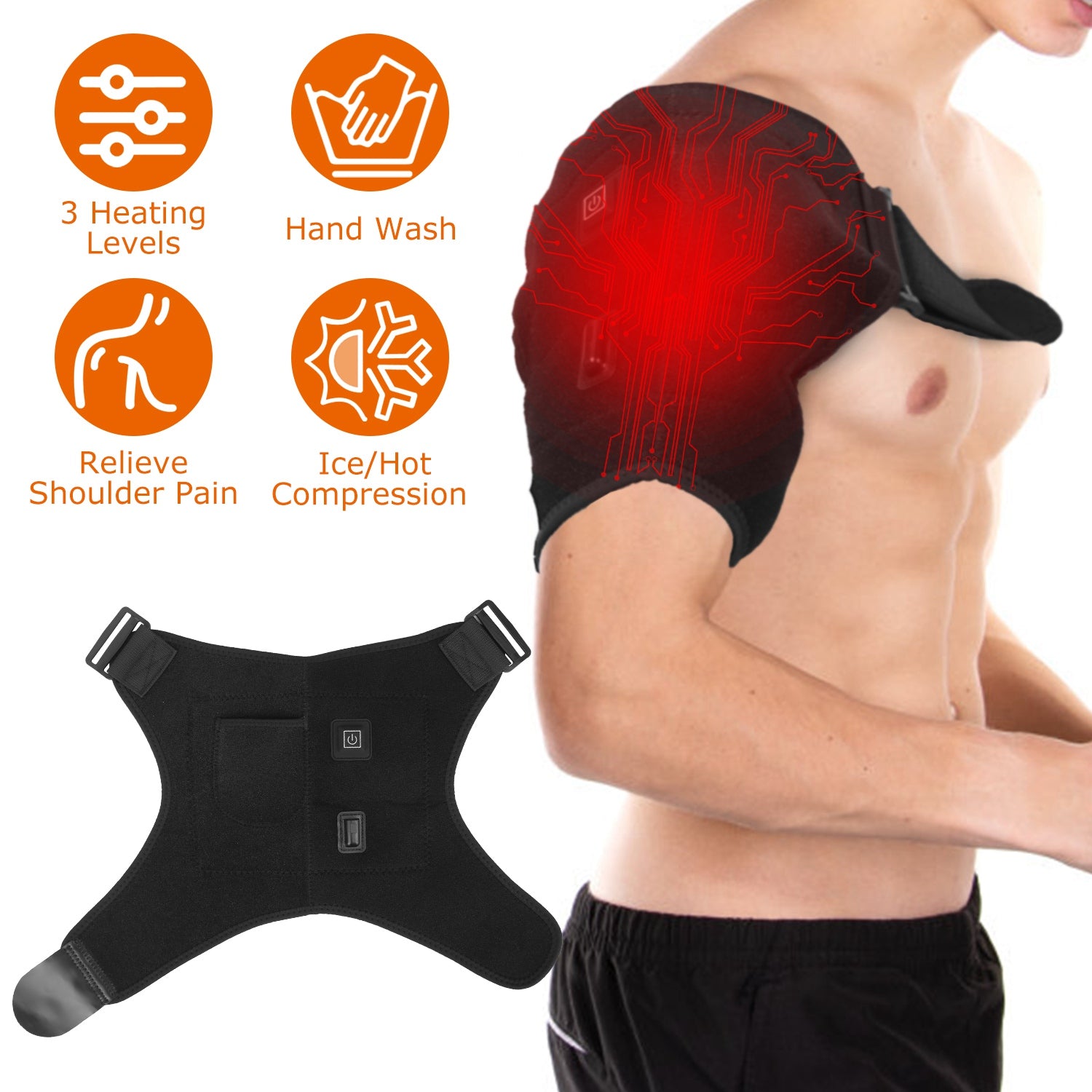 Ultimate Heated Shoulder Brace for Pain Relief & Muscle Recovery