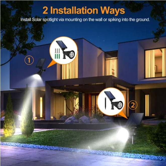 Powerful Solar Spotlights Outdoor Waterproof LED Landscape Lights