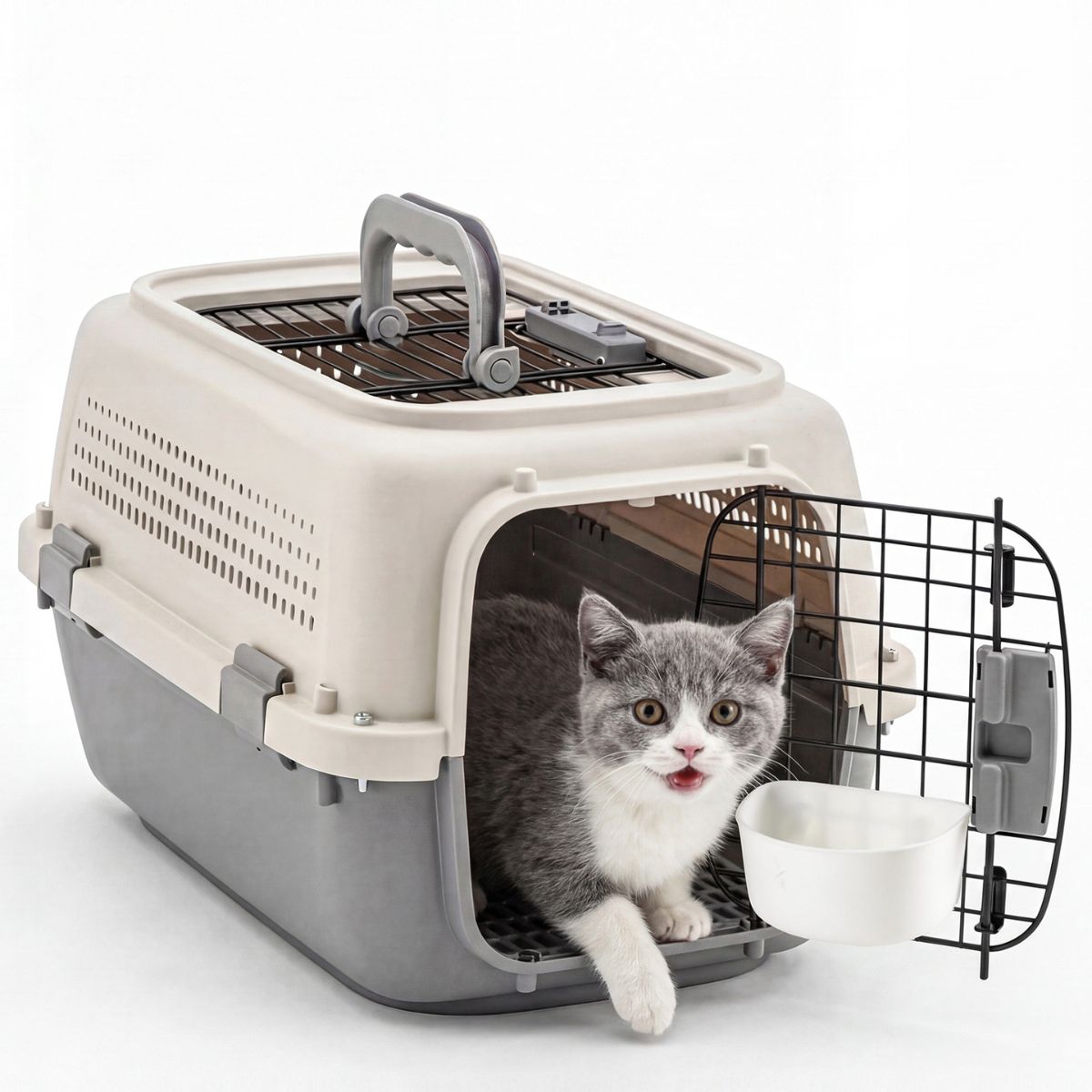 Hard-Sided Pet Carrier for Dogs & Cats – Airline Approved Travel Crate with Ventilation