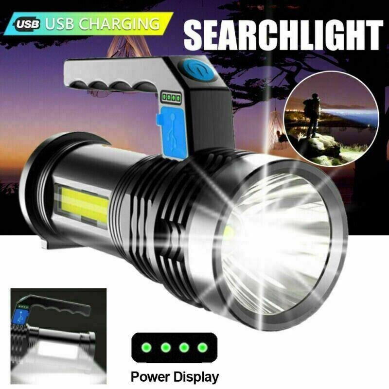 Ultra Bright LED Flashlight USB Rechargeable Camping Torch Light