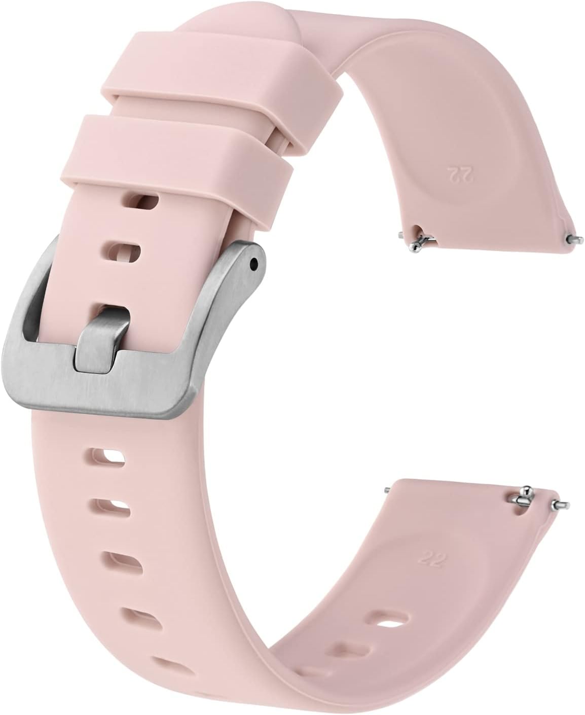 Smartwatch Silicone Watch Bands 22mm Slim Quick Release Straps
