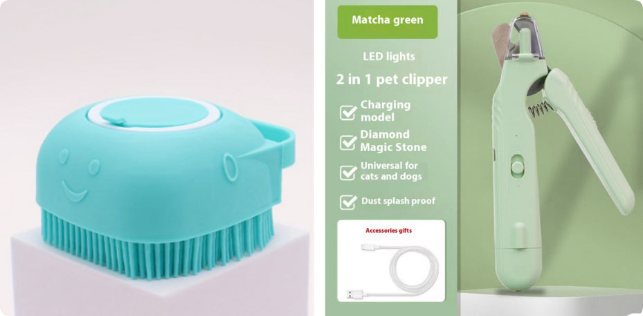 Premium 2in1 Pet Nail Clipper LED Light Safe Grooming Trimmer