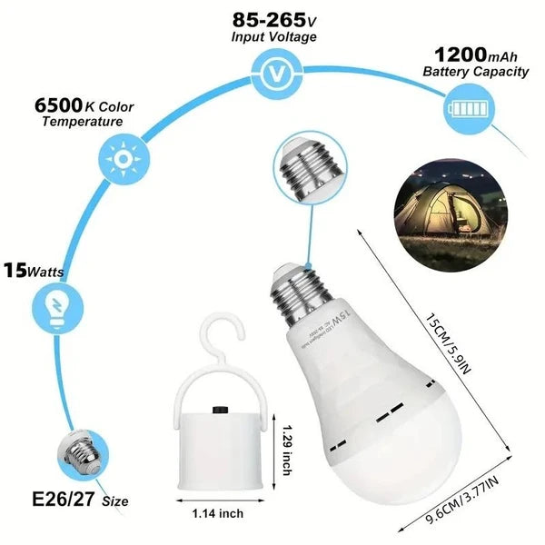 Rechargeable LED Bulbs 8PCS Emergency Backup
