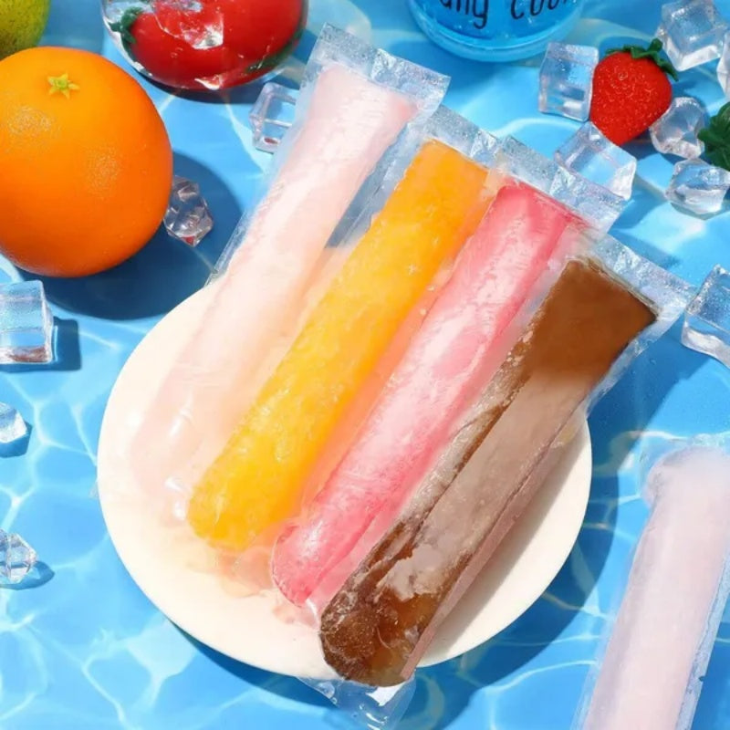 320pcs Ice Pop Bags BPA Free Popsicle Pouches with Funnels