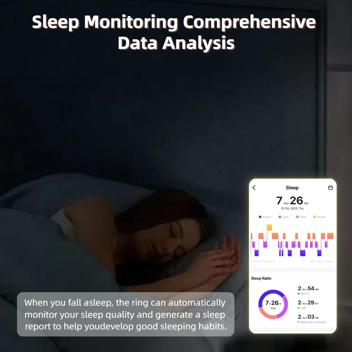 Advanced Rose Gold Smart Ring Health Fitness Tracker Waterproof