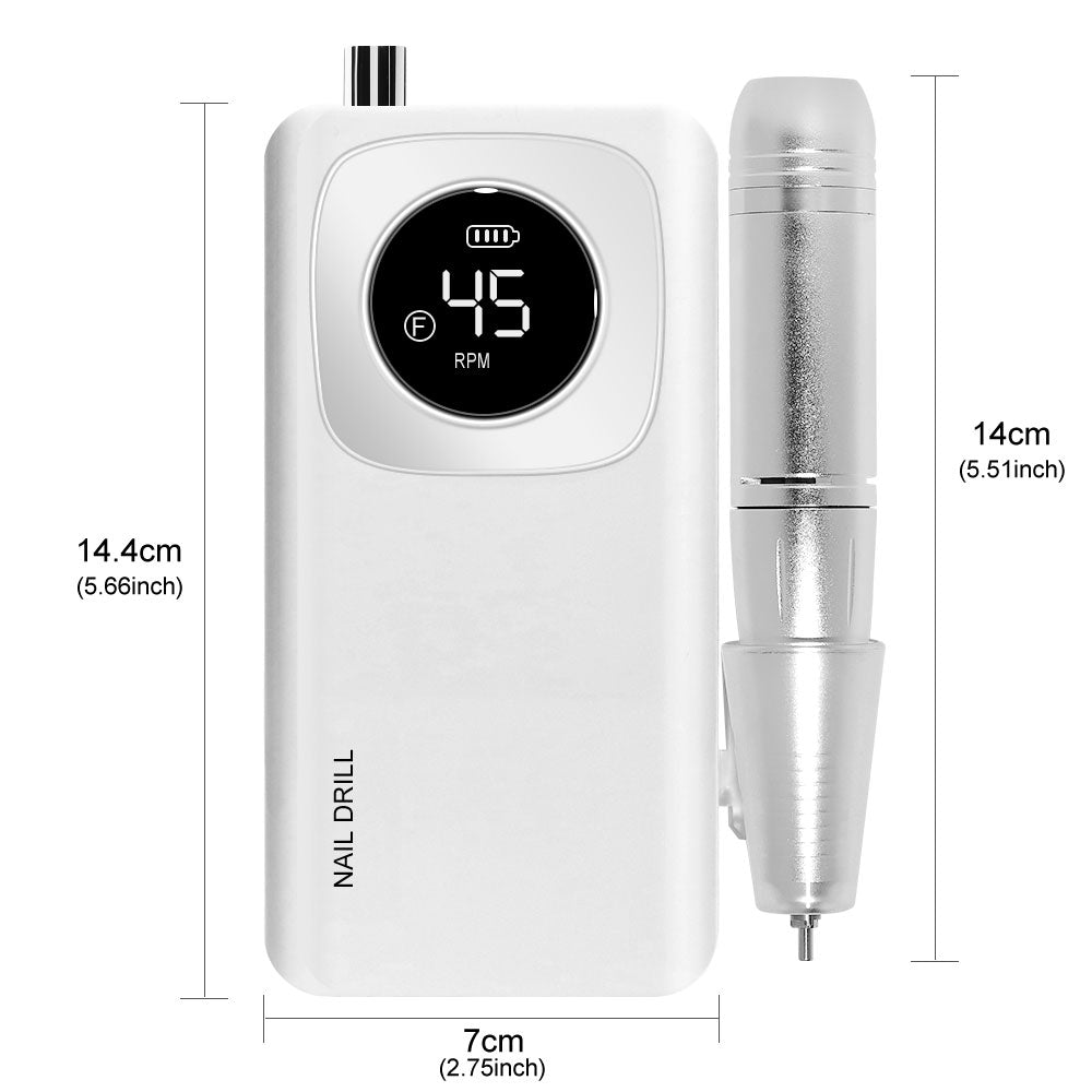 45000RPM Rechargeable Portable Nail Drill Kit