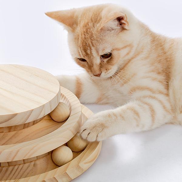 Premium Indoor Cat Scratching Board with Interactive Ball Track Toy