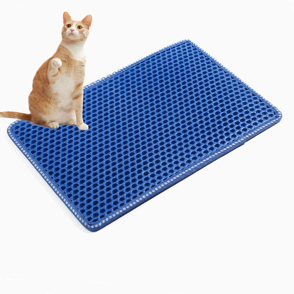 Premium Double Layer Cat Litter Mat Waterproof Trapping Design