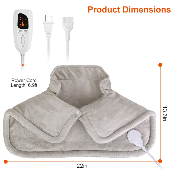 Weighted Neck Shoulder Heating Pad with 6 Heat 4 Timer Settings
