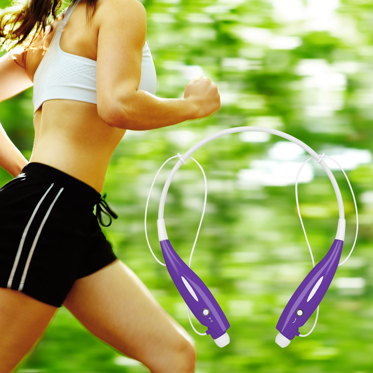 Wireless Neckband Headphones Sport Magnetic Earbuds