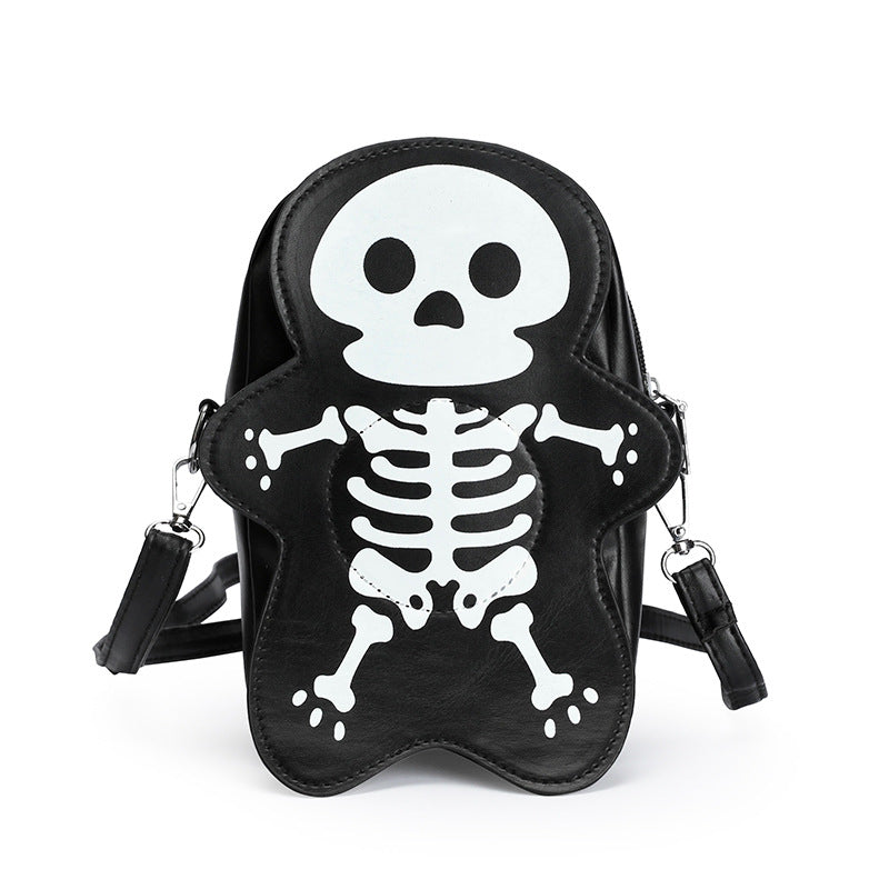 Halloween Skull Crossbody Bag Y2K Cute Shoulder Phone Bag For Women