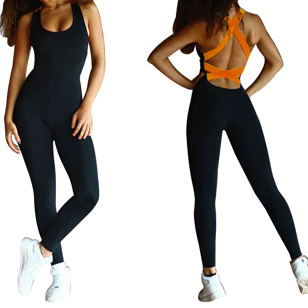 Women Sports Yoga Workout Gym Fitness Jumpsuit Activewear