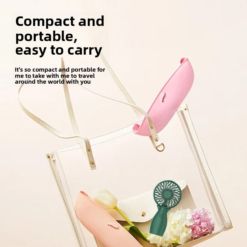 Portable Handheld Fan for Dorm Study Outdoor Work and Pet Care