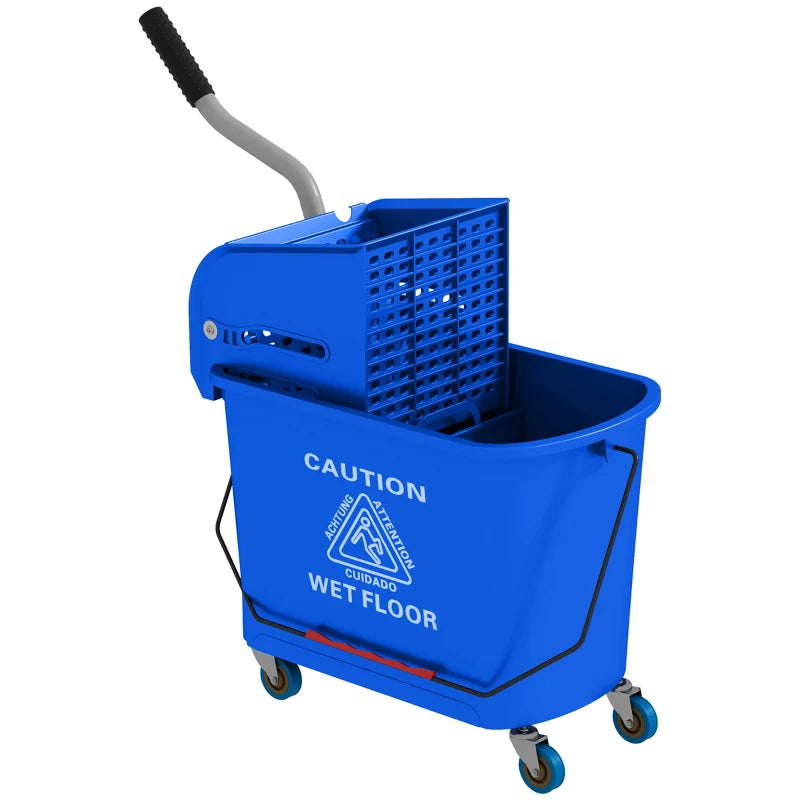 Compact Mop Bucket with Wringer & Wheels 21 Quart Cleaning Bucket