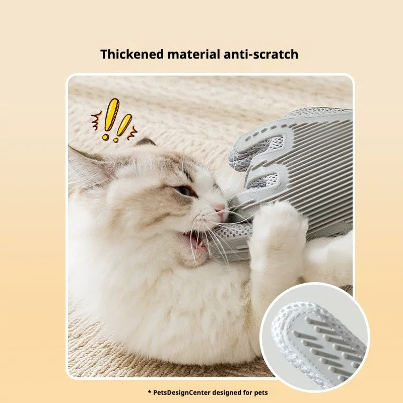Premium Pet Grooming Gloves Hair Remover Massage Brush Tool