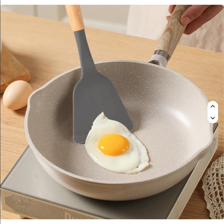 12-Piece Non-Stick Silicone Kitchen Utensil Set Gray