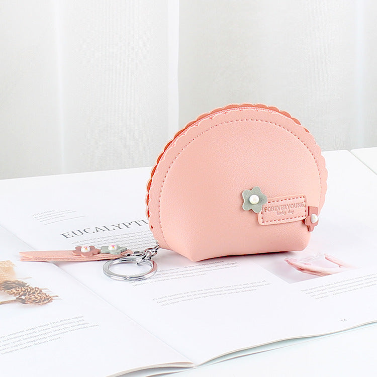 Women Small Coin Key Case Zipper Waterproof Purse Handheld Mini Wallet Bag
