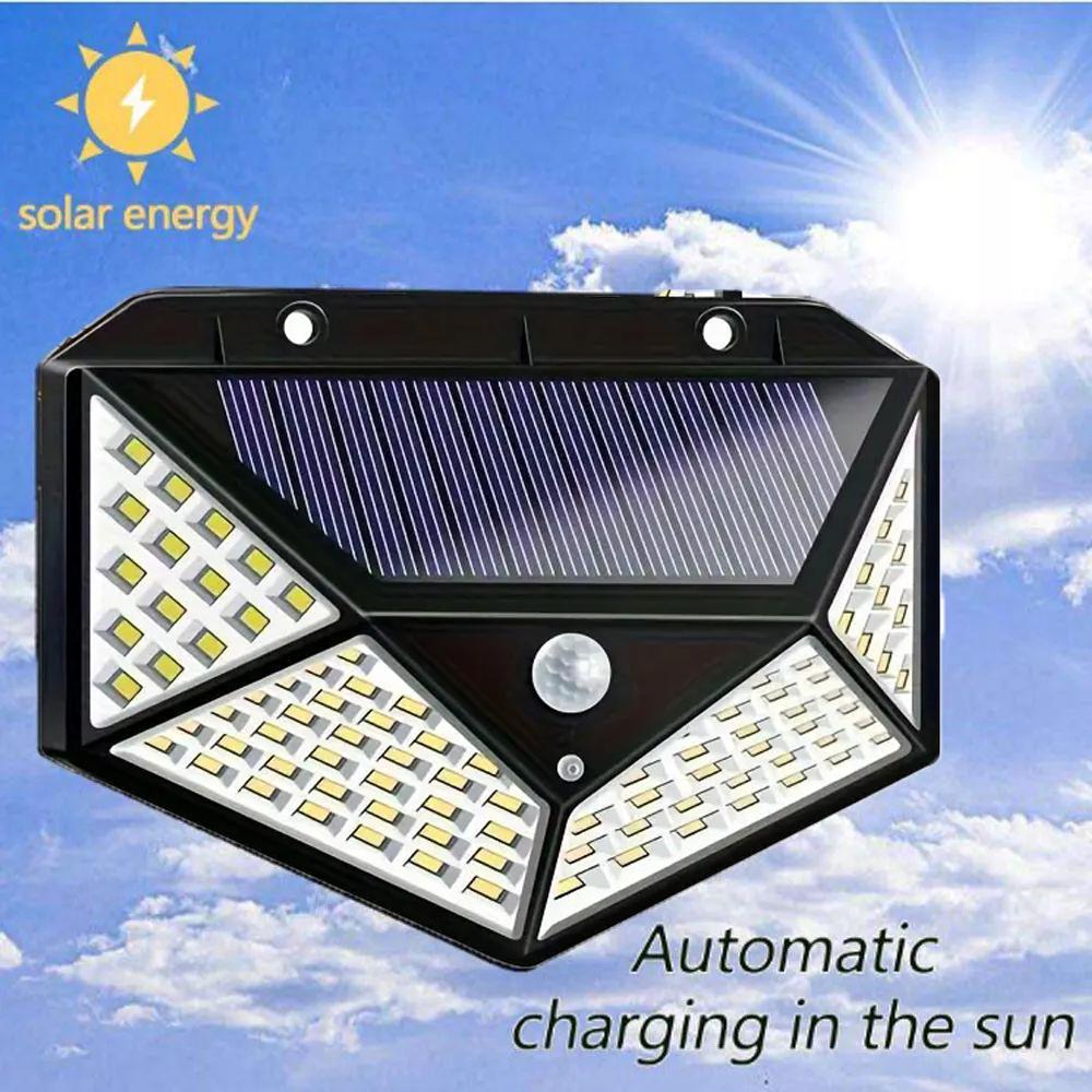2-Pack 100 LED Solar Lights Outdoor Waterproof Garden Lighting Set