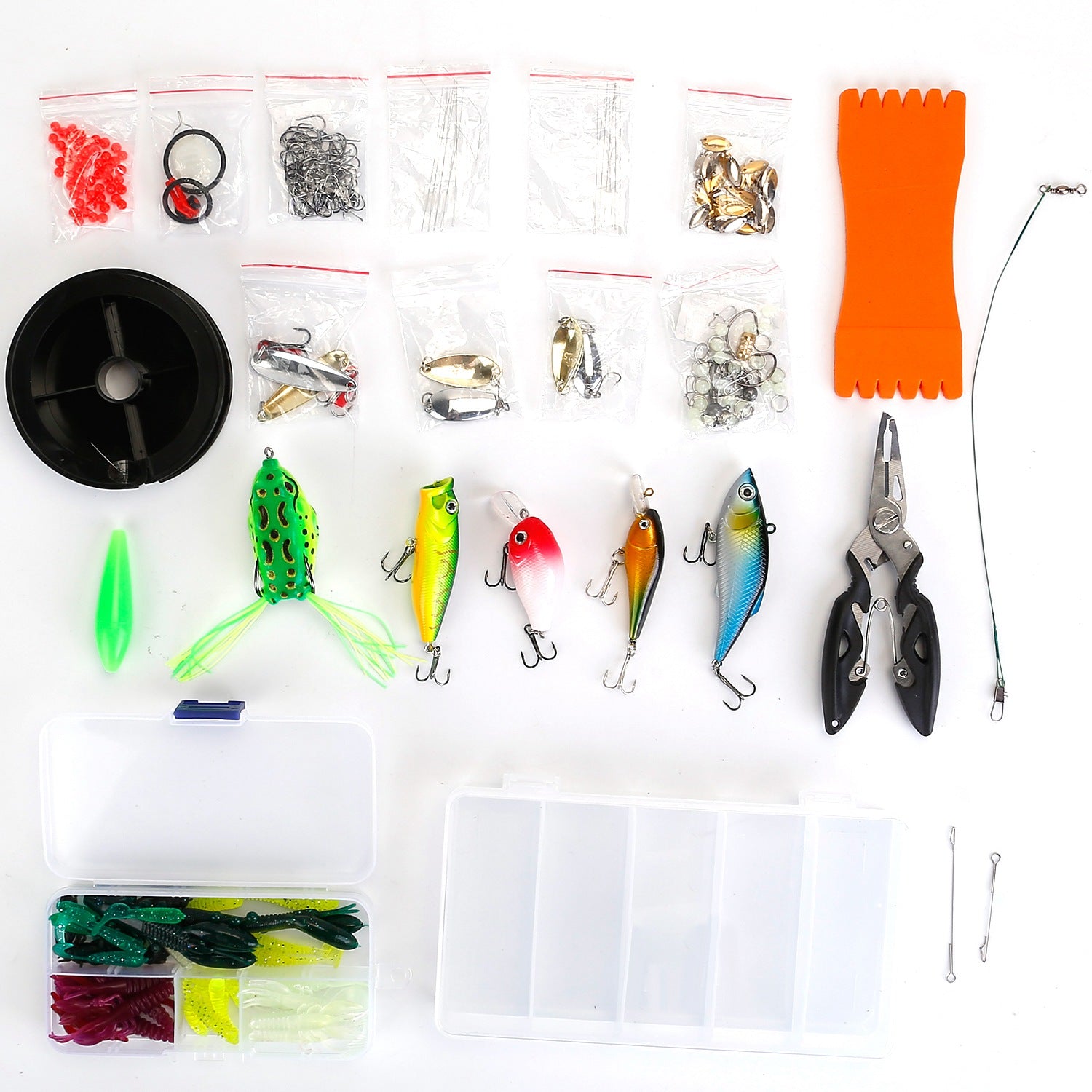 383pcs Fishing Lures Kit with Tackle Box for Bass Fishing