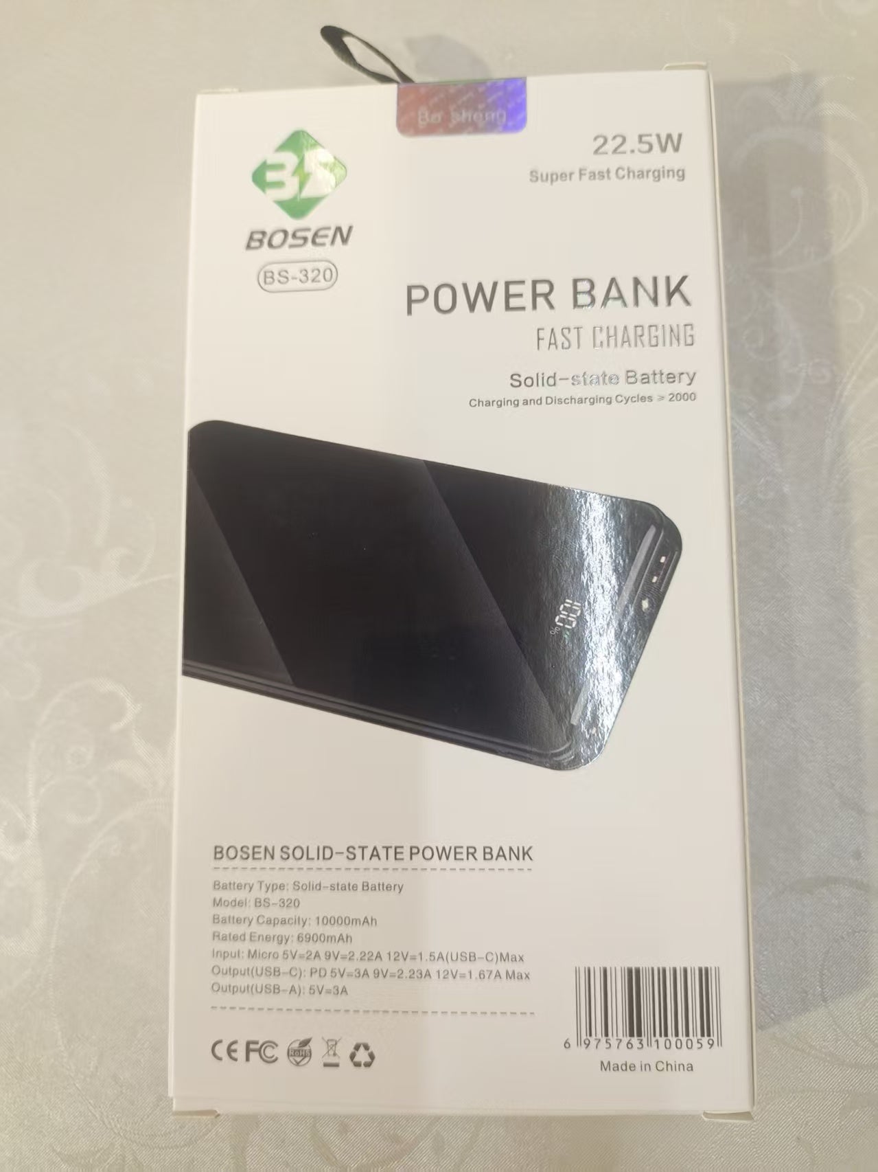 Portable Power Bank Fast Charging Compact Universal Battery Pack