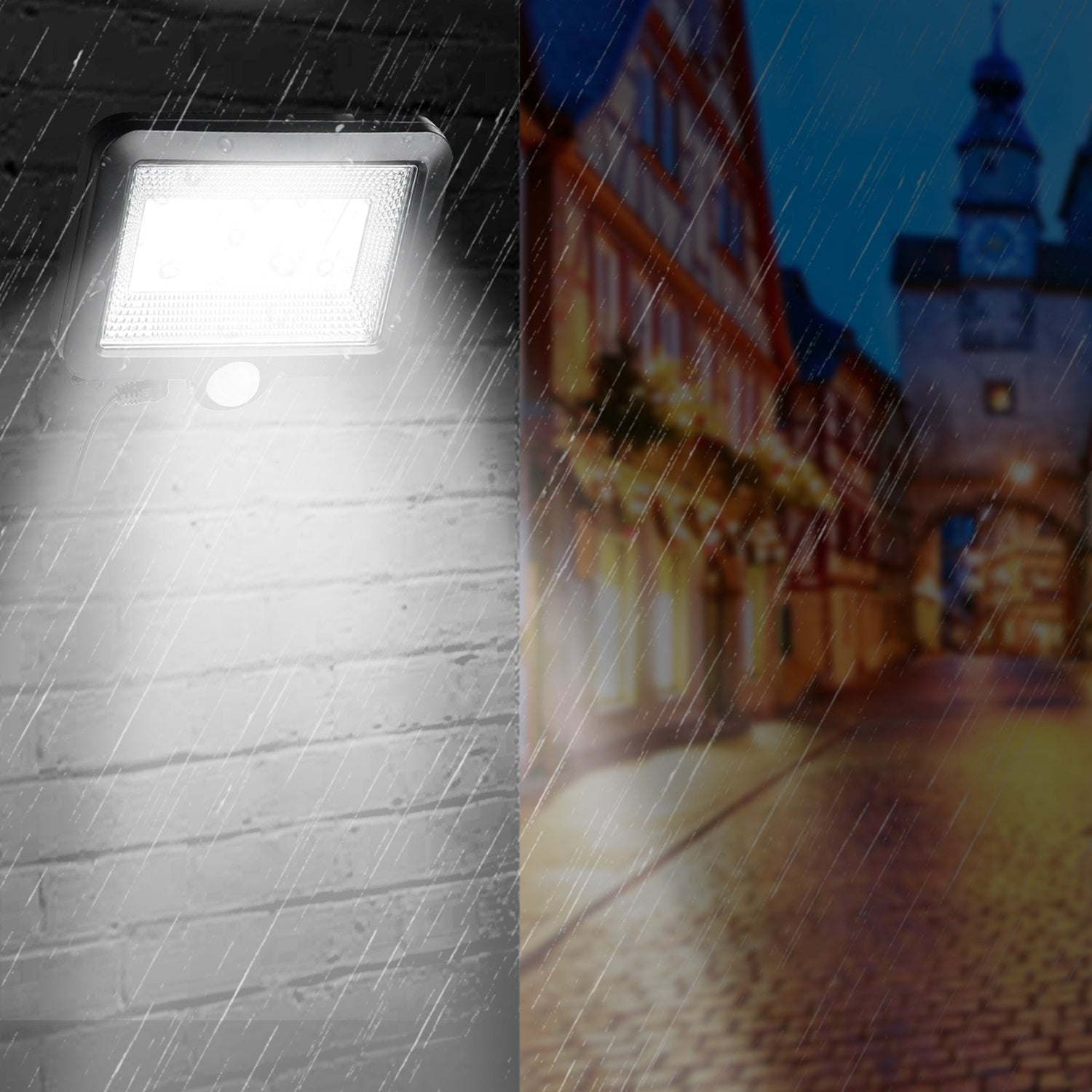 Solar Motion Sensor Wall Light Waterproof Dusk to Dawn Security
