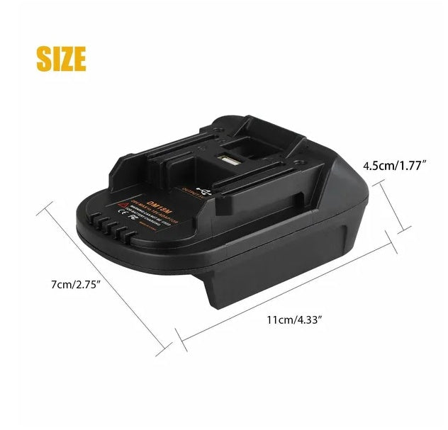 USB Battery Adapter Converter 20V to 18V Power Tool Adapter