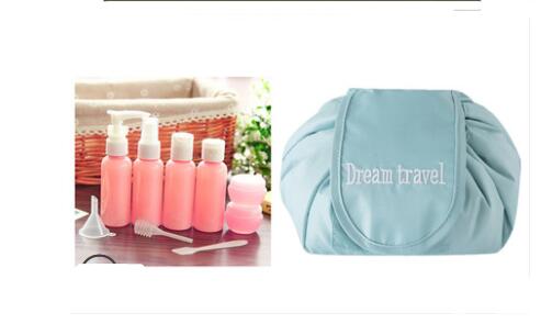Animal Print Large Capacity Drawstring Cosmetic Storage Bag for Travel Use