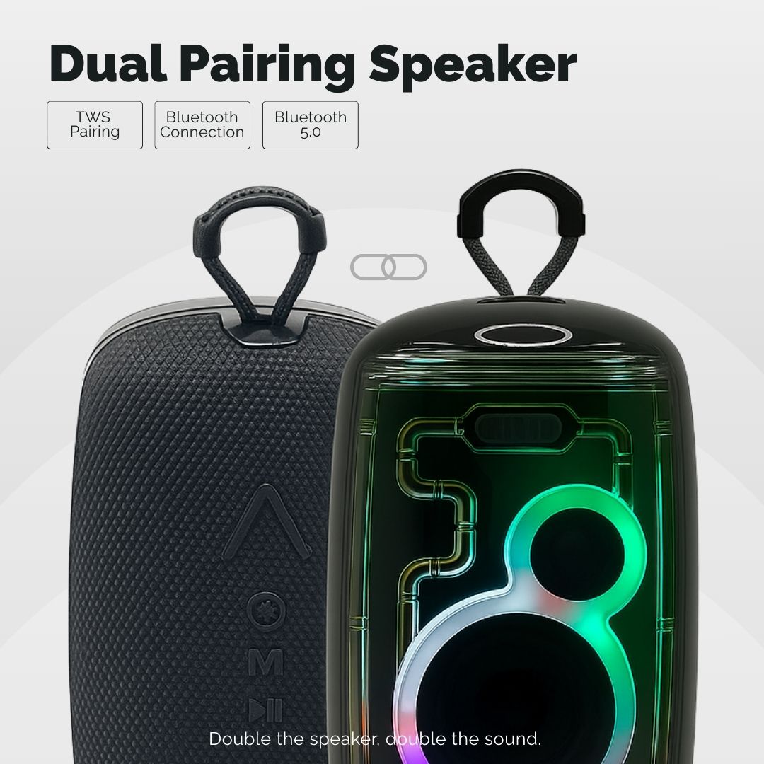 Wireless Bluetooth Speaker Powerful Sound Portable Long Battery
