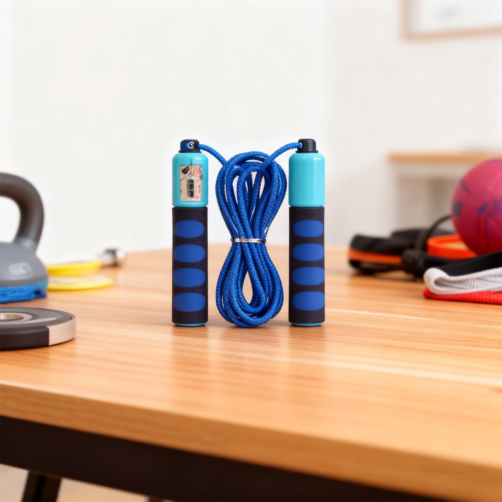 Skipping Adjustable Fitness Jump Rope with Digital Counter for Cardio Workout