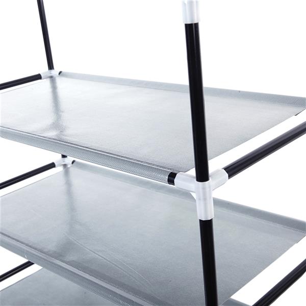 Space Saving 10-Tier Fabric Shoe Cabinet 9 Grid Organizer