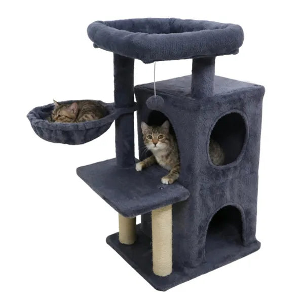 Premium Multi Level Cat Tree Condo with Sisal Posts and Stability