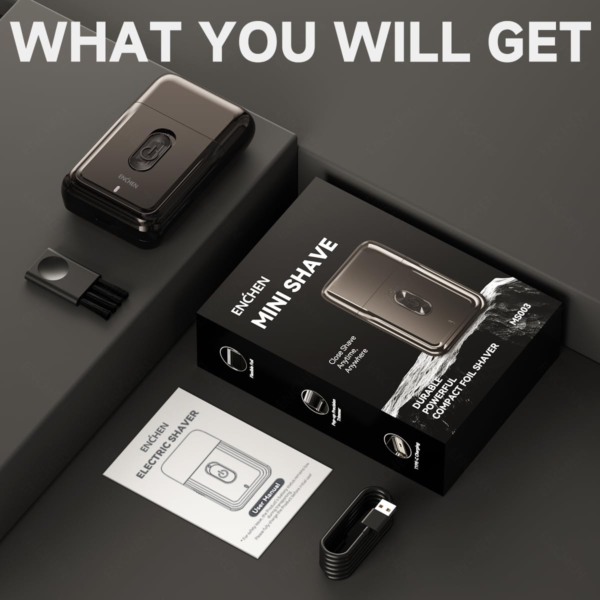 Premium Electric Shaver Portable Mini Razor Type C Fast