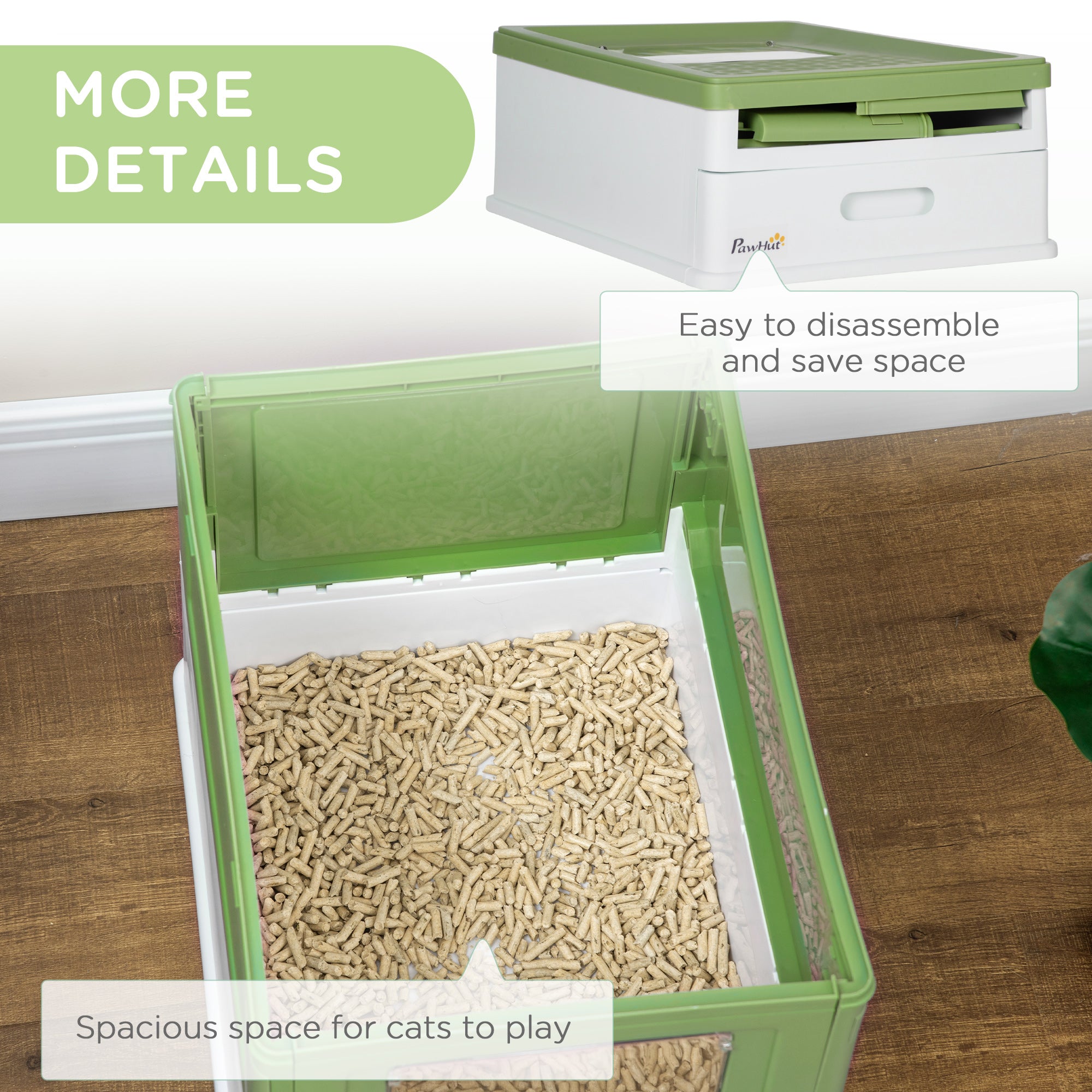 Fully Enclosed Cat Litter Box with Front Entry & Top Exit – Odor Control Cat Toilet