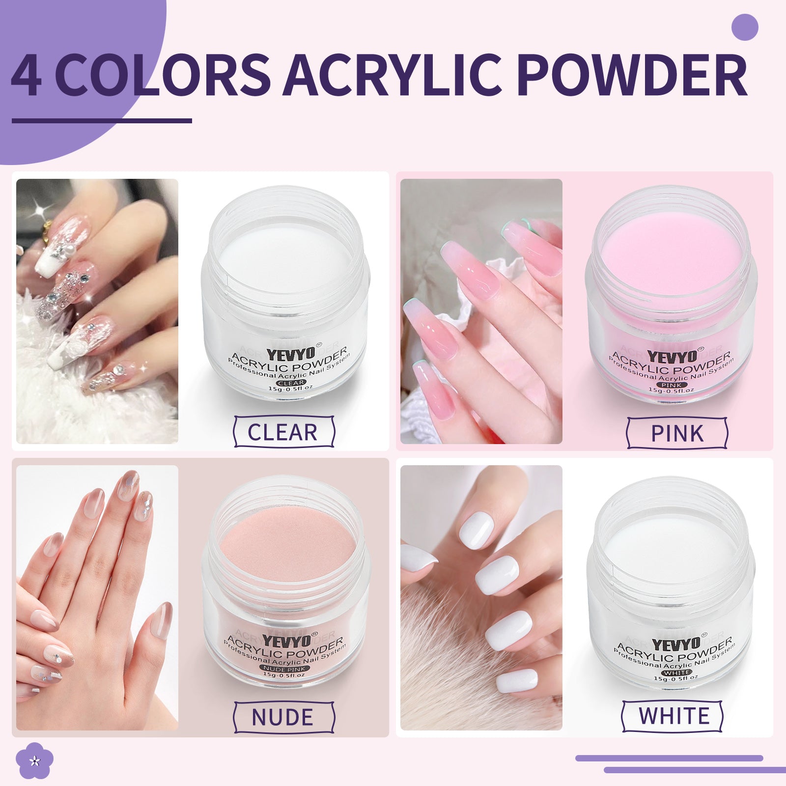 Professional Acrylic Nail Kit with Powder Liquid Set for Nail Extension