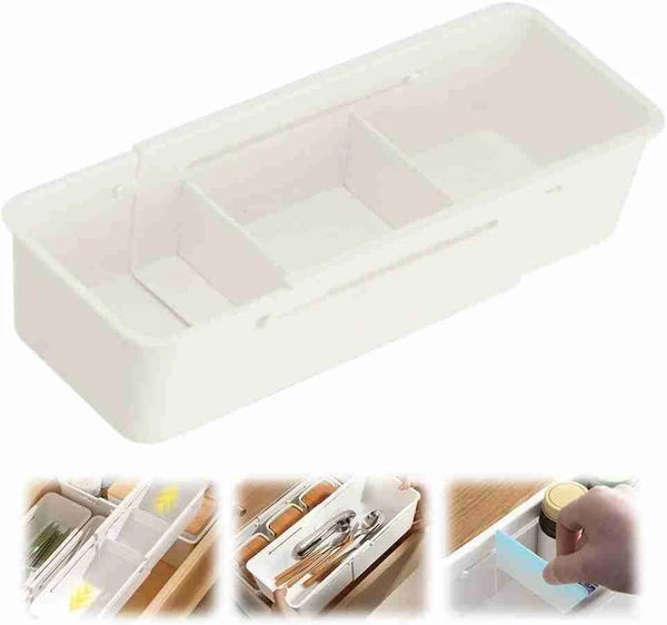 Expandable Drawer Organizer Adjustable Storage Bin Multi-Use