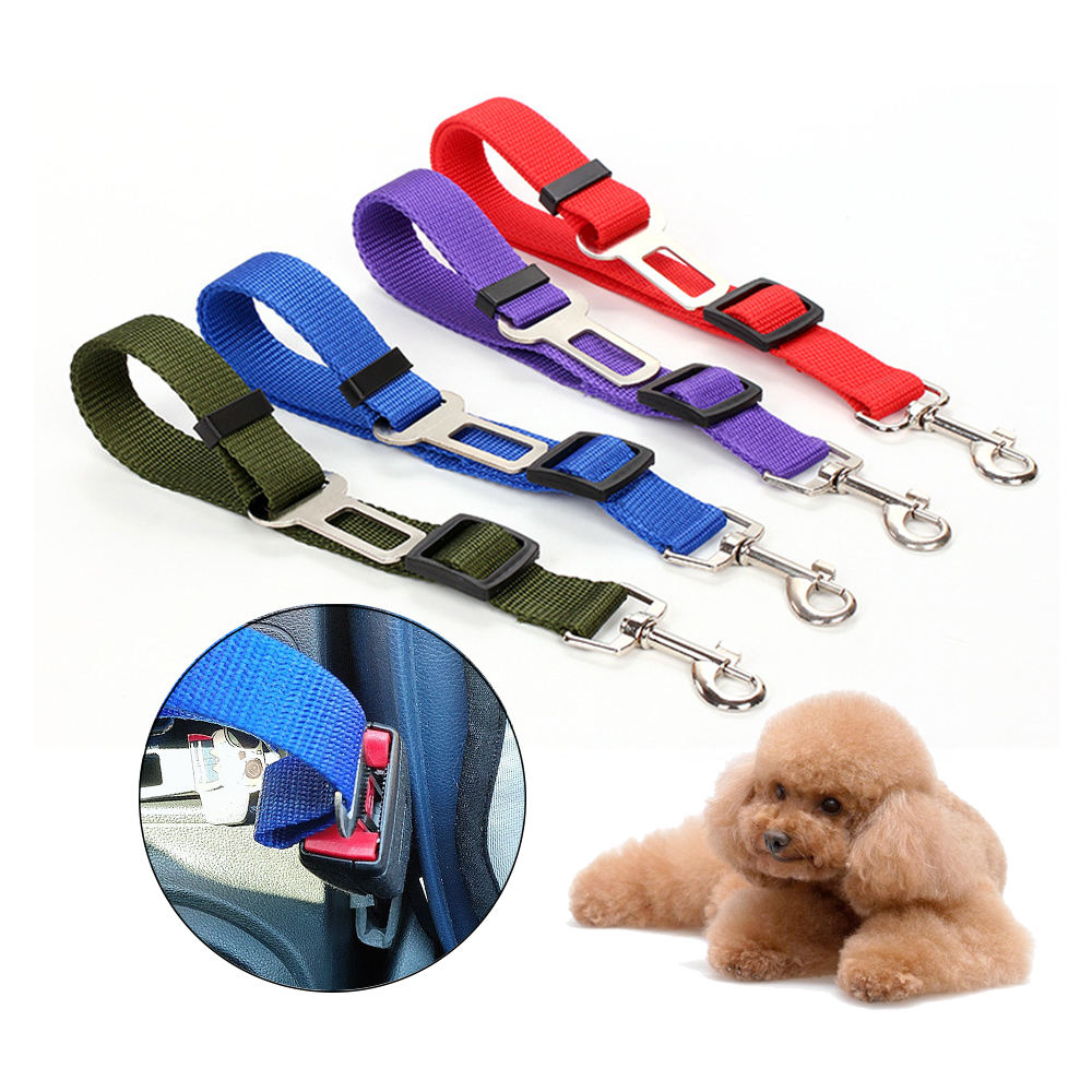 Premium Pet Car Seat Belt Adjustable Safety Leash Durable Nylon
