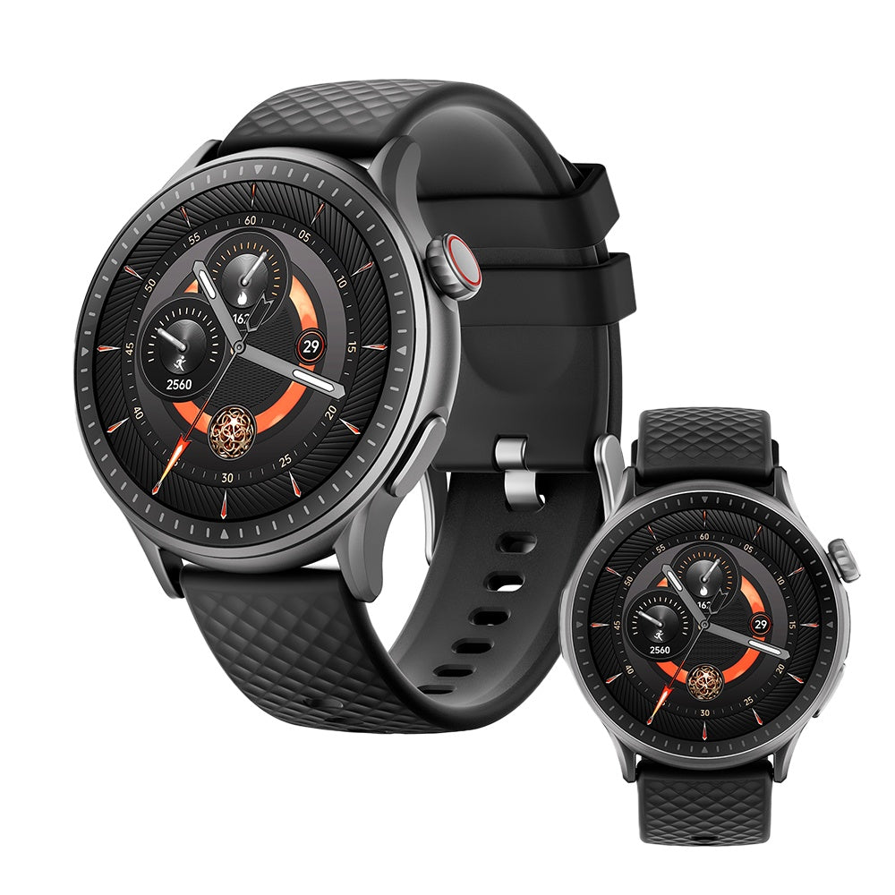 Round Smartwatch with Health Tracking, 3ATM Waterproof & Sports Modes