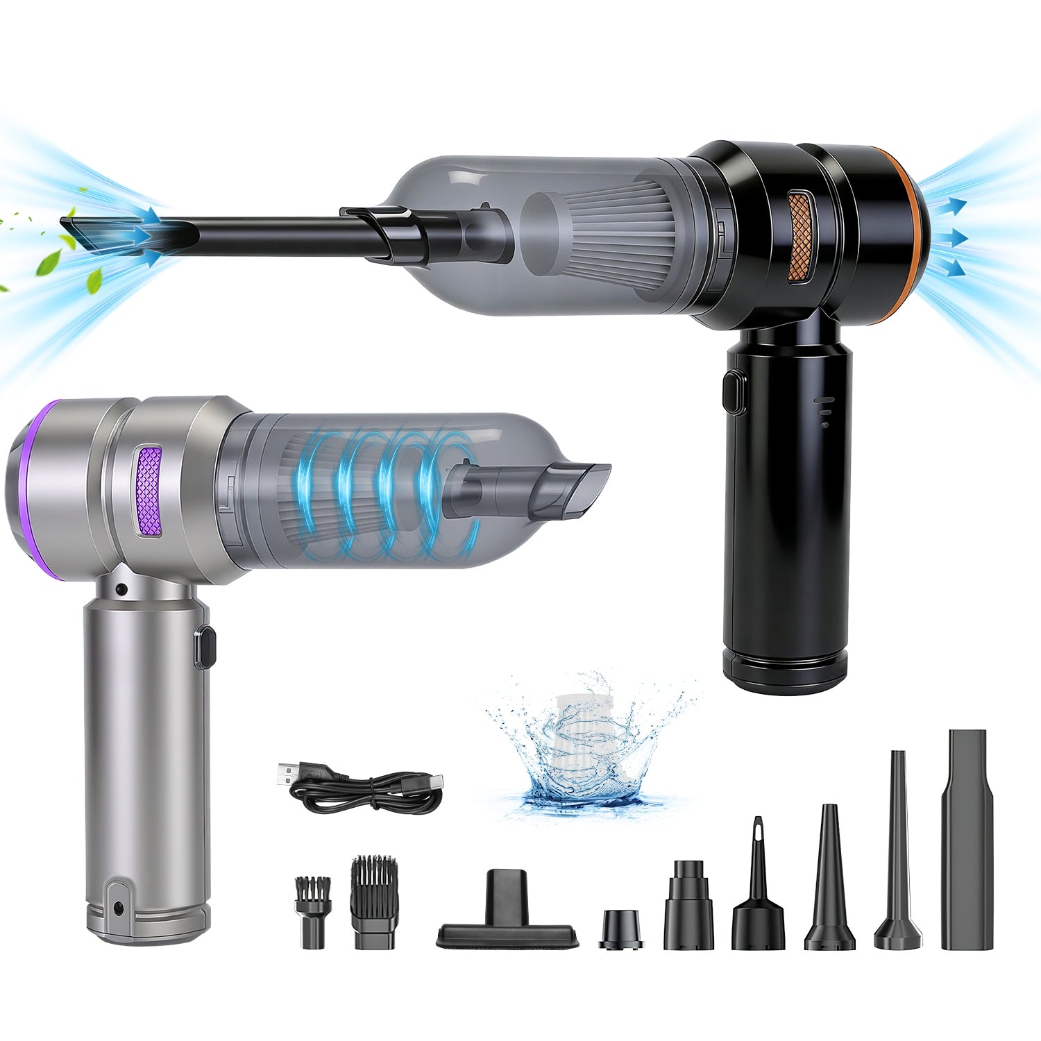 16000PA Handheld Car Vacuum Cleaner Cordless 4 in 1