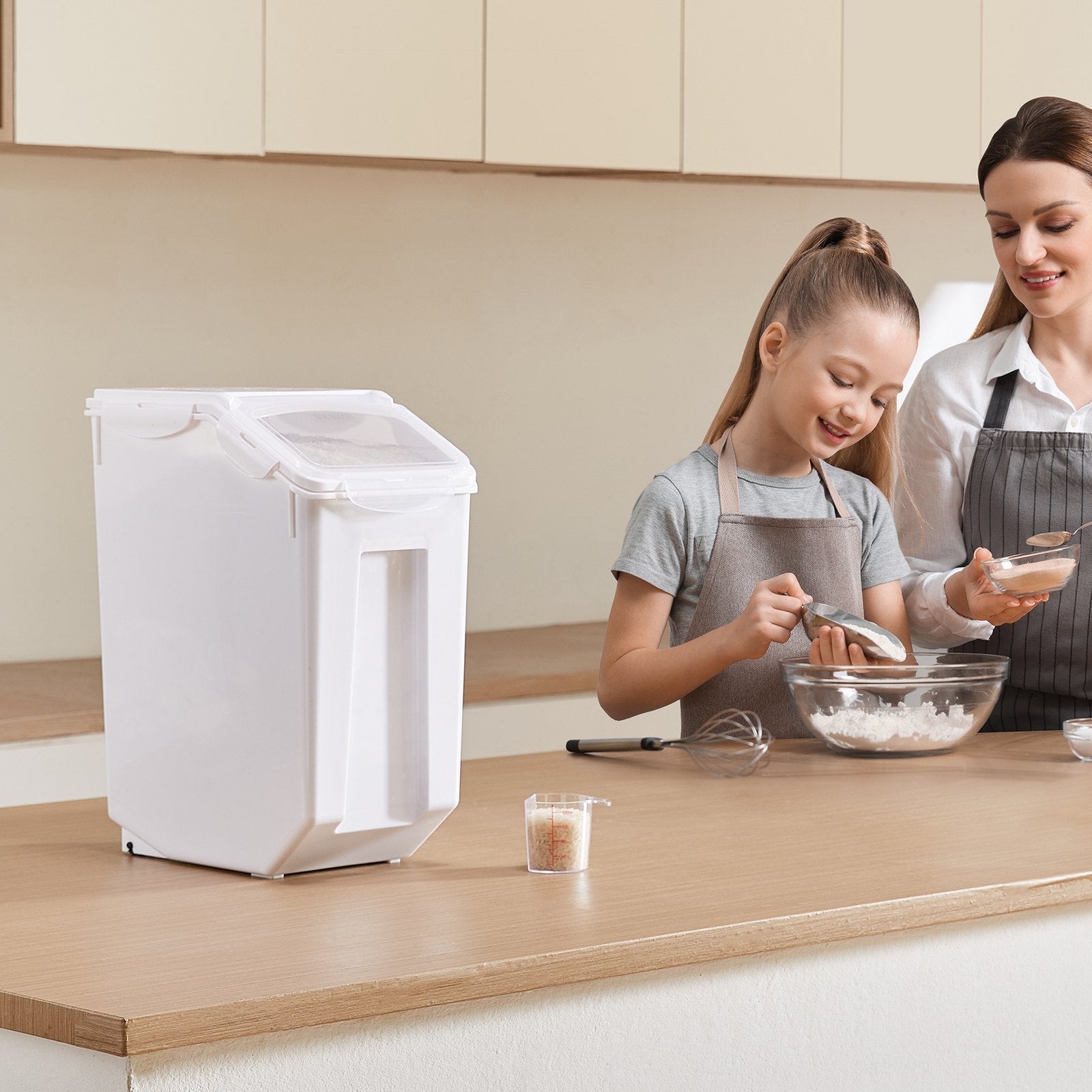 20L Airtight Flour Storage Container 4.5Gal Kitchen Bin