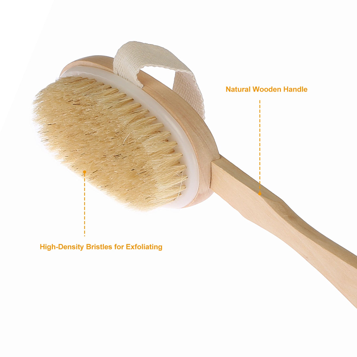 Long Handle Bath Brush Back Scrubber Exfoliating Detox Body Tool