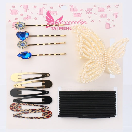 Stylish Leather Hair Clip Set 4Pc Elegant Strong Hold Accessories