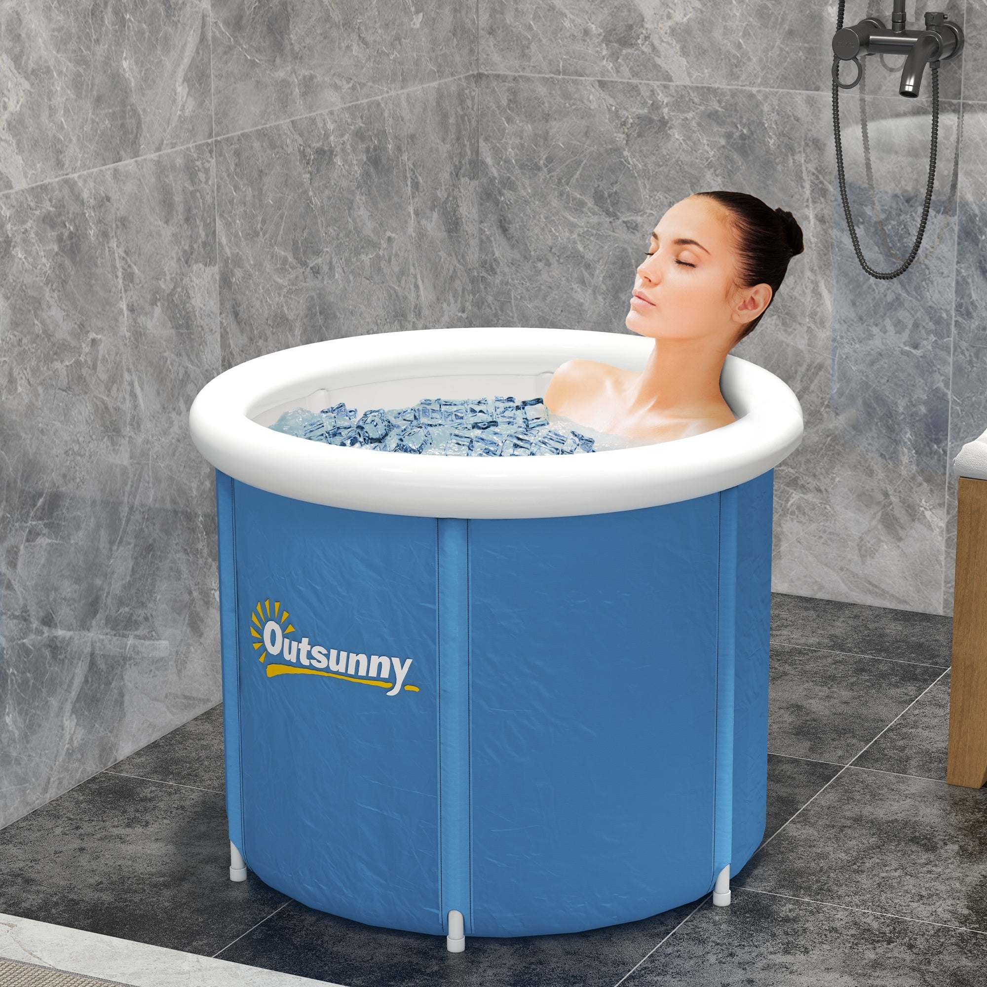 Cold Plunge Tub Ice Bath with Thermo Lid for Athlete Recovery & Muscle Therapy