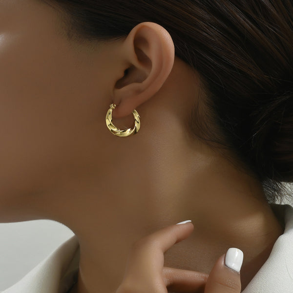 Luxury Zircon Copper Earrings Elegant Shiny Statement Jewelry