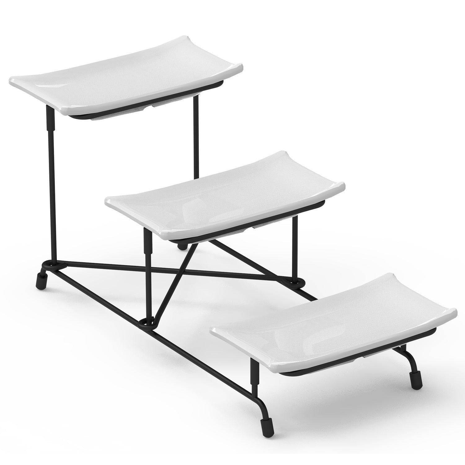 3 Tier Plastic Serving Tray Stand for Desserts