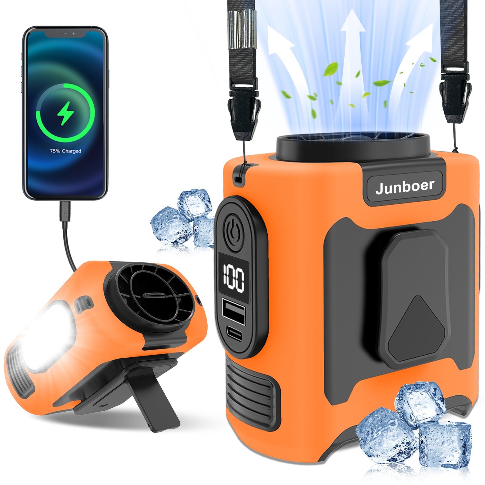 Powerful Portable Waist Fan Rechargeable Clip Cooling Fan
