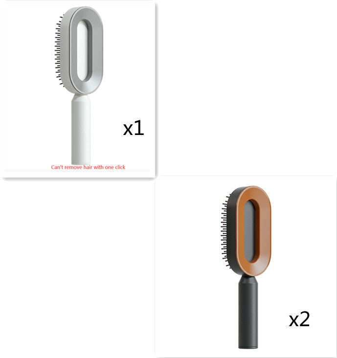 Self Cleaning Hair Brush with Scalp Massage & Detangling