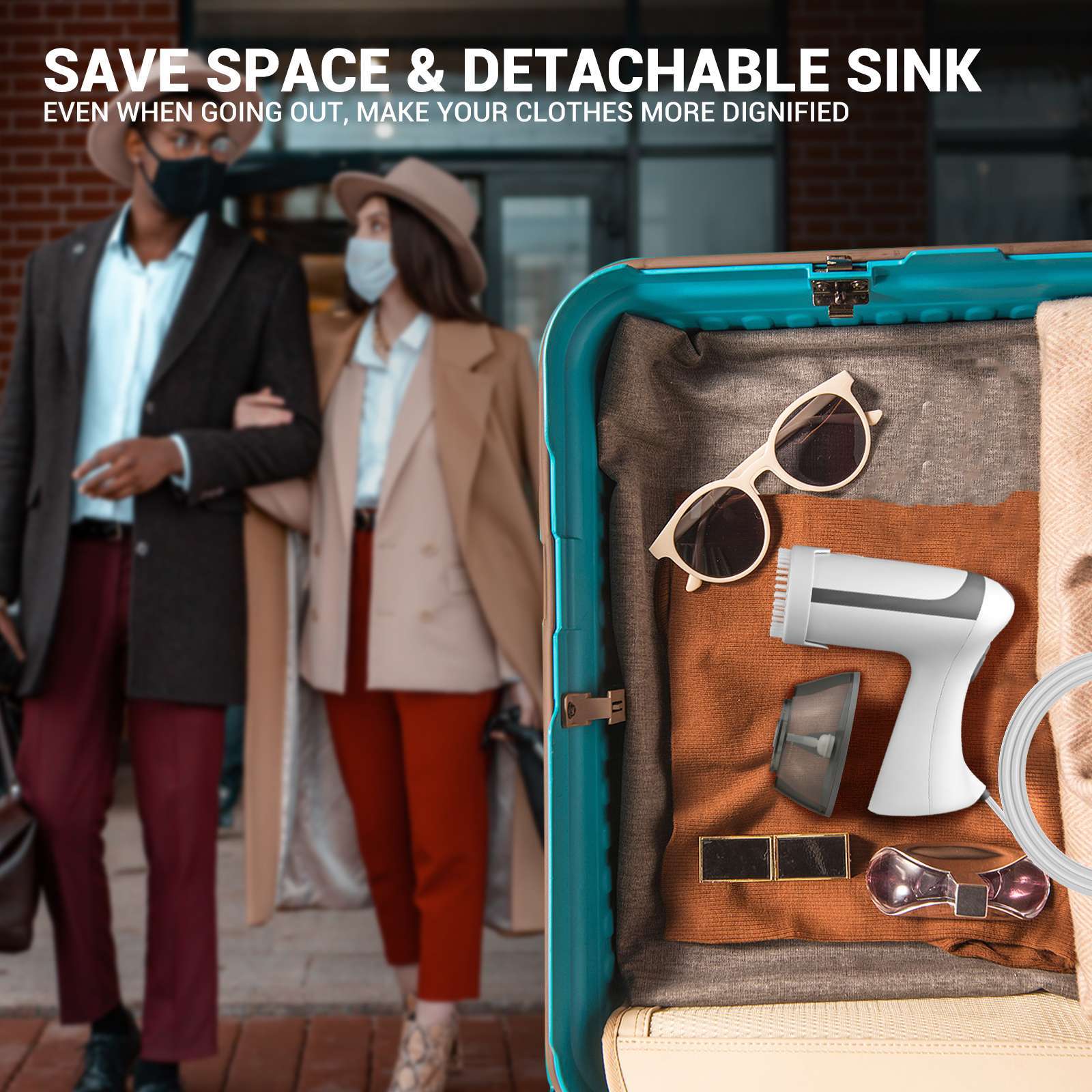 Compact Clothes Steamer for Travel and Home Wrinkle Removal