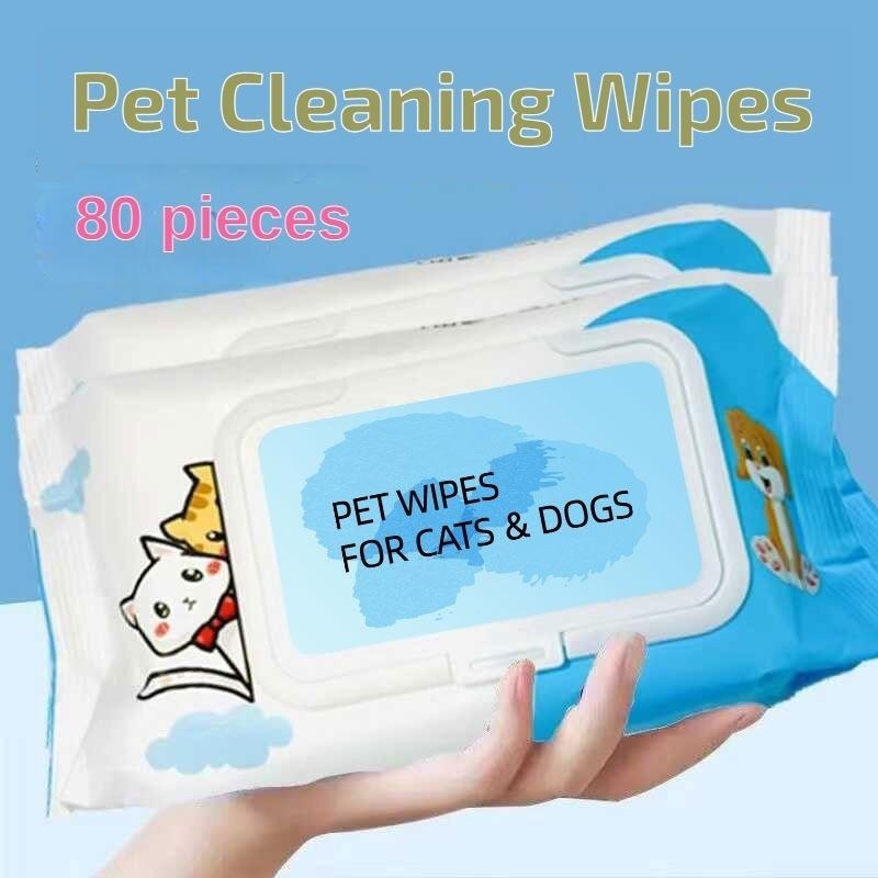 Premium Pet Wet Wipes Unscented Plant Based Cleaning Care