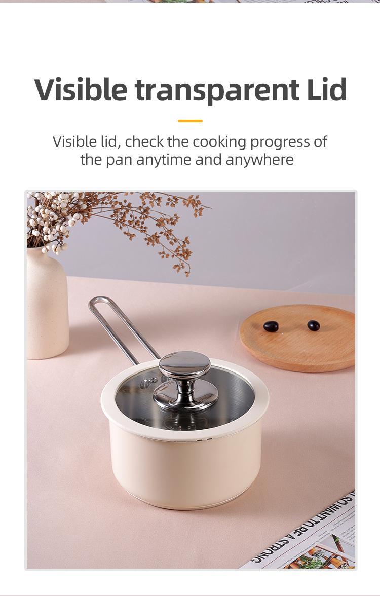 16cm 304 Stainless Steel Milk Pan with Lid