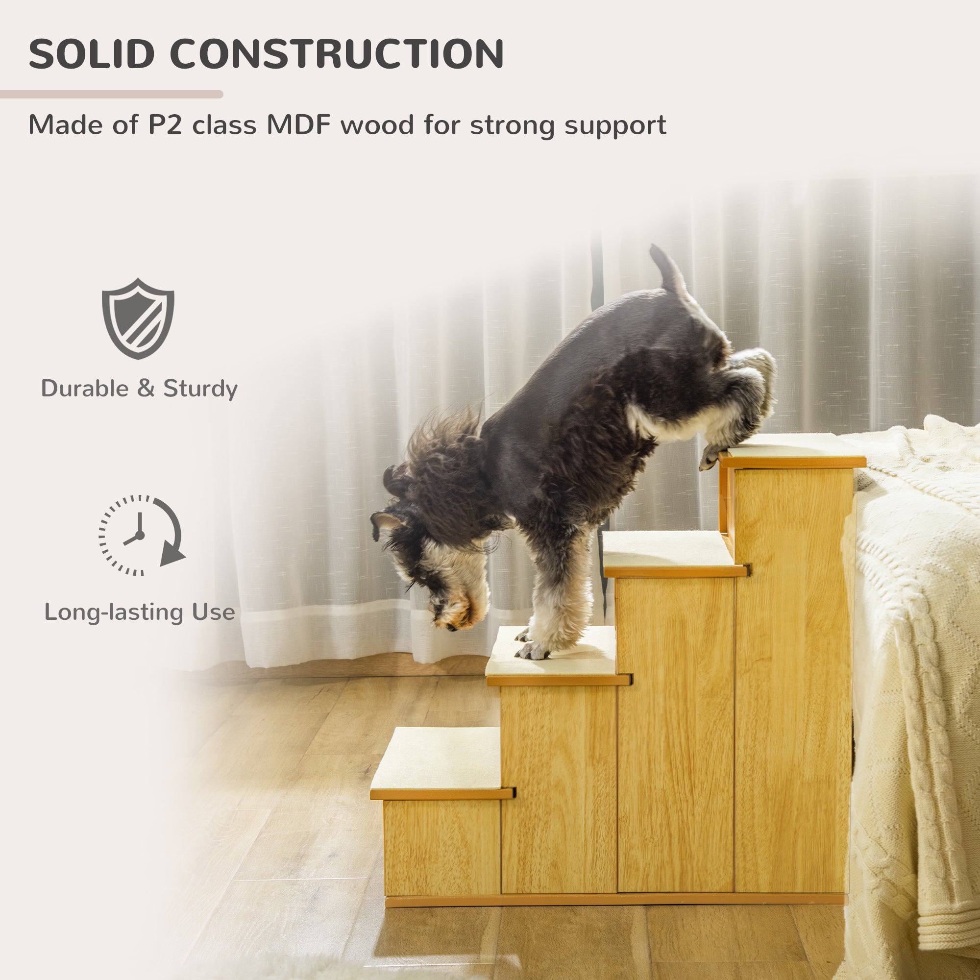 Premium Small Pet Stairs Cushioned Steps for Cats and Dogs